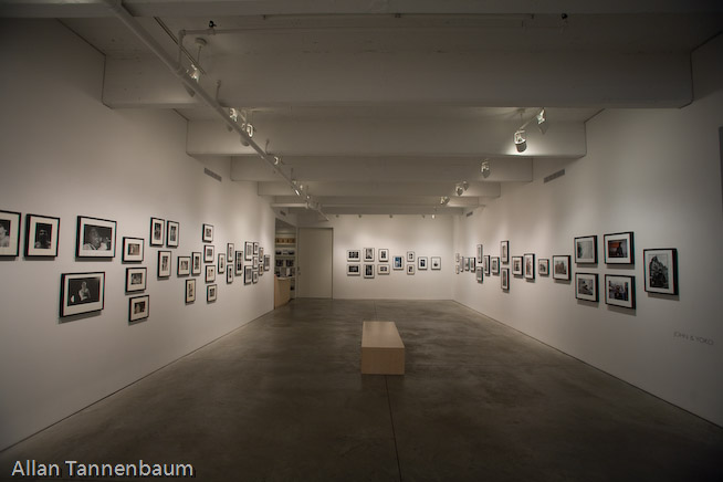 Installation views of John & Yoko & New York in the 70s photographs by Allan Tannenbaum