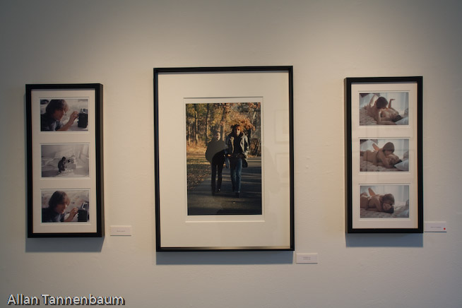 Installation of "John & Yoko: A New York Love Story" exhibition by Allan Tannenbaum at the Govinda Gallery in Washington, D.C.///