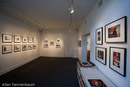 Installation of "John & Yoko: A New York Love Story" exhibition by Allan Tannenbaum at the Govinda Gallery in Washington, D.C.///