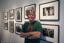 Installation of "John & Yoko: A New York Love Story" exhibition by Allan Tannenbaum at the Govinda Gallery in Washington, D.C.///Gallery Proprietor Chris Murray